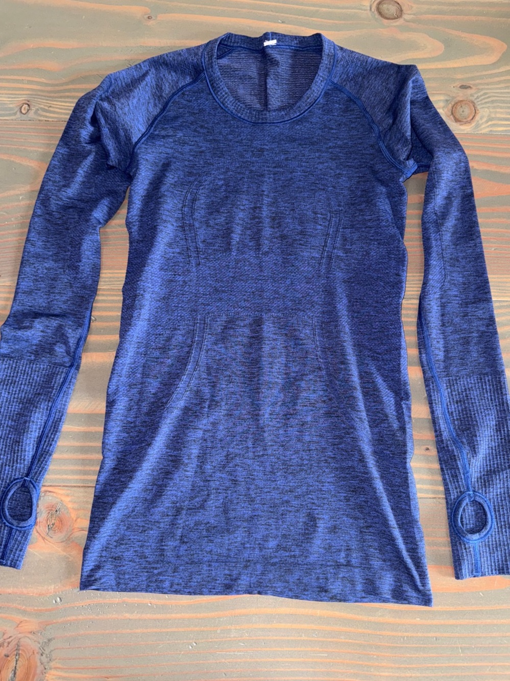 Lululemon Women’s Long-Sleeve Seamless Performance Top - Blue, Like New
